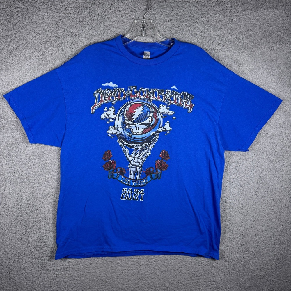 Dead and Company Las Vegas 2024 The Sphere Blue Graphic T-Shirt Mens XL Gildan